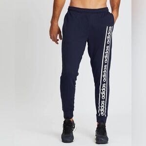 Adidas men’s Navy logo stripe C90 comfortable sweatpants joggers in S